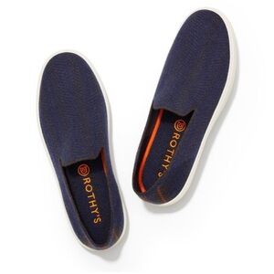 Rothy’s Navy Herringbone Merino Sneakers, Size 8 brand new in box